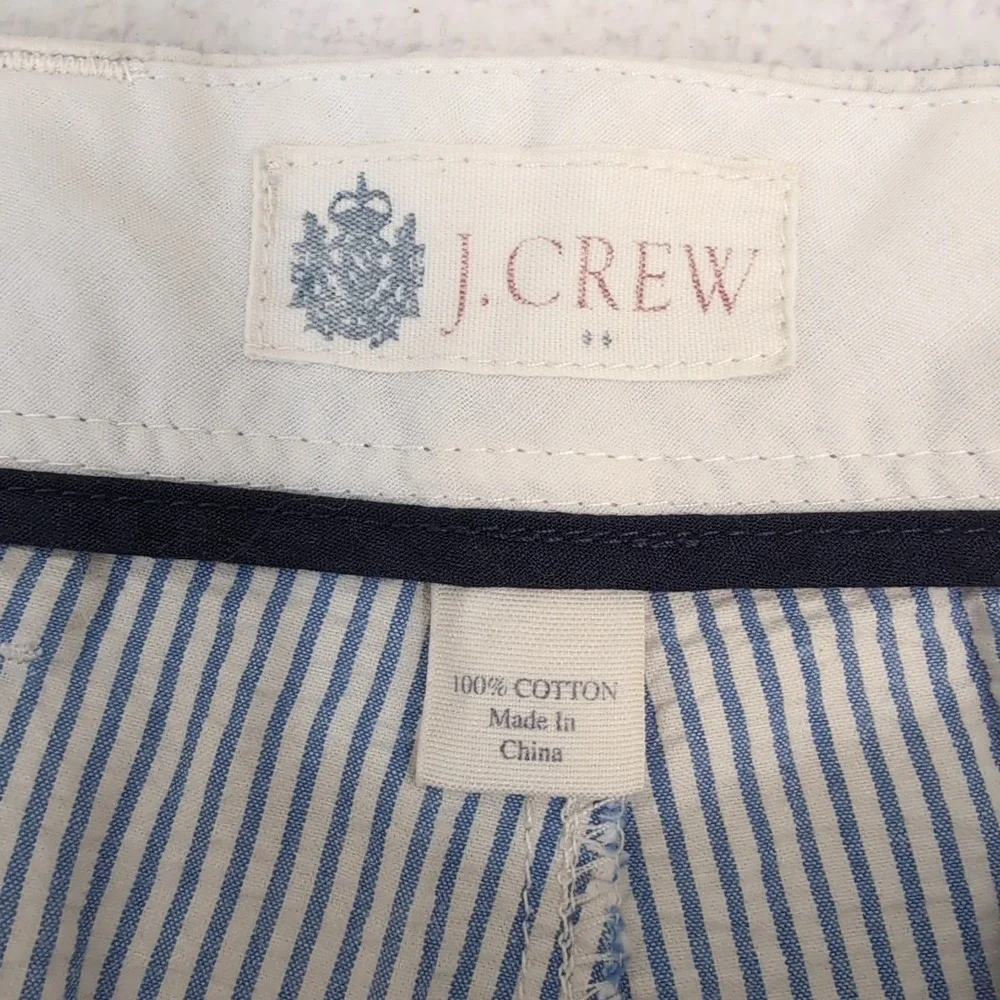 J Crew‎ Shorts Size 36 Mens Seersucker Cotton Blue White Stripe